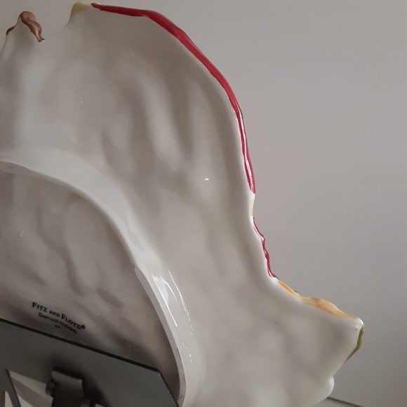 Fitz & Floyd DAMASK HOLIDAY Christmas Santa Serving Decorative Canape Plate - Picture 10 of 13